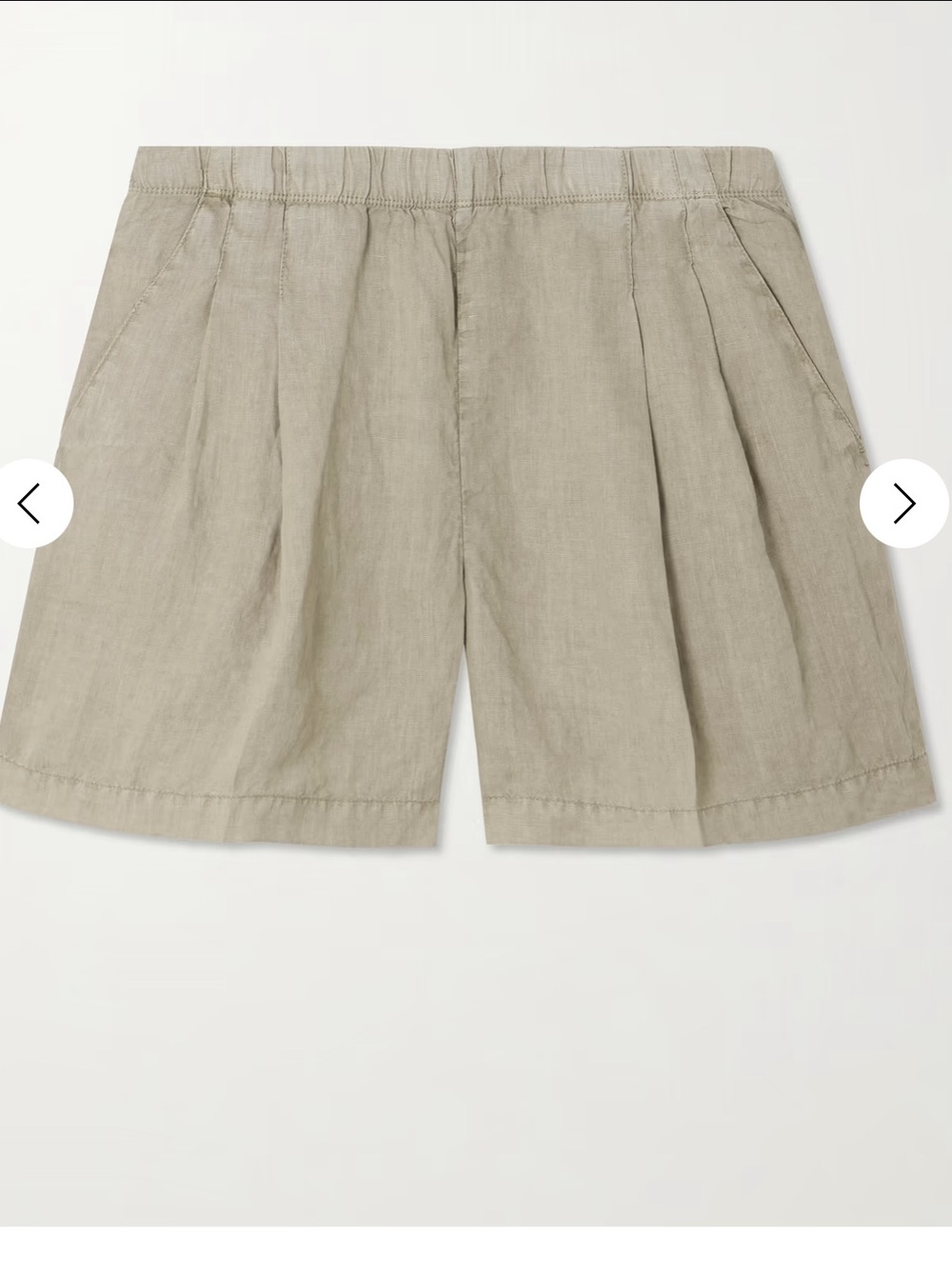 James Perse Linen Pleated Shorts